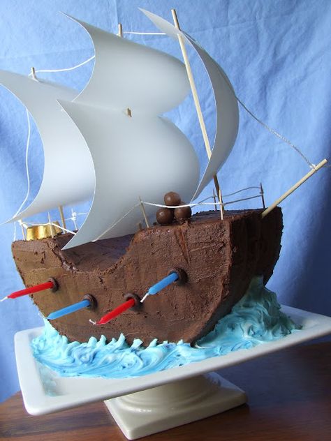 Birthday Cake Kids Boys, Waltzing Matilda, Pirate Birthday Cake, Pirate Ship Cakes, Pirate Themed Birthday, Pirate Cake, Pirate Theme Party, Cake Candles, Pirate Birthday Party