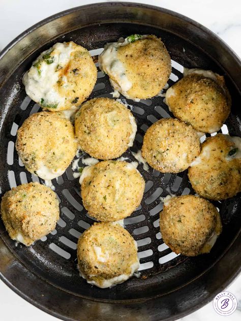 Creamy, cheesy, tangy and spicy, these Copycat Texas Roadhouse Rattlesnake Bites are a great starter to any meal or party appetizer. And this version is made in the air fryer instead of deep fried, so no oil needed! Texas Roadhouse Rattlesnake Bites, Copycat Texas Roadhouse, Rattlesnake Bites, Italian Breadcrumbs, Deep Fried Food, Cinnamon Butter, Texas Roadhouse, Party Appetizer, Baked Chicken Breast