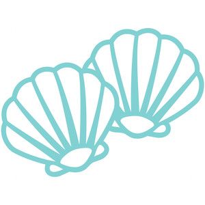 Shell Template, Seashells Template, Paper Flower Kit, Pearl Party, Vinyl Creations, Silhouette Drawing, Lino Art, Beach Svg, Unicorns And Mermaids