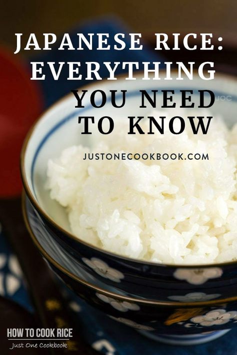 Is Japanese rice the same as sticky rice? What kind of rice is sushi rice? Learn everything you need to know about Japanese rice here. | Easy Japanese Recipes at JustOneCookbook.com Japanese Sticky Rice, Rice Brands, Japanese Rice Bowl, Just One Cookbook, Easy Japanese Recipes, Rice Bowls Recipes, Rice Varieties, Japanese Recipes, Japanese Rice