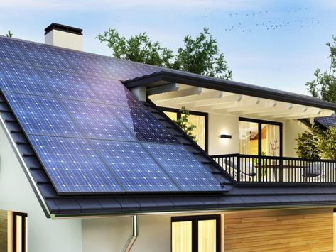 Free Solar Panels, Asma Kat, Solar Panels Roof, Solar Power House, Solar Solutions, Solar Roof, التصميم الخارجي للمنزل, Hus Inspiration, घर की सजावट