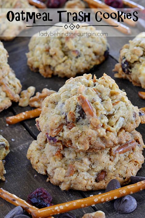 Trash Cookies, Cookies Oatmeal, Brown Leather Dress Shoes, Cookies Bars, Brown Leather Dress, Cookie Brownie Bars, Low Carb Cookies, Textured Knit Sweater, Delicious Cookies