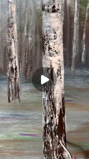 Pallette Knife Painting, Aspen Trees Painting, Birch Trees Painting, Mini Meatloafs, Birch Tree Art, Birch Tree Painting, Acrylic Tutorials, Painting Snow, Aspen Trees