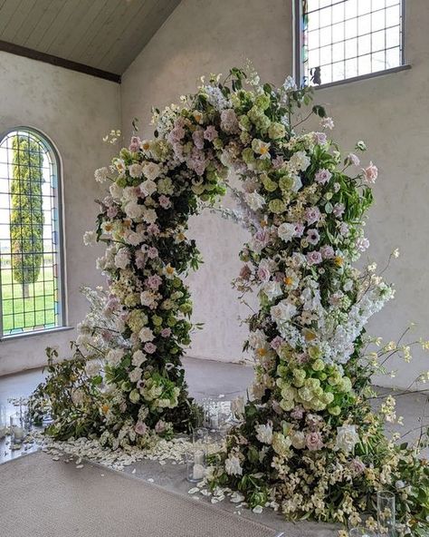 Wedding Floral Archway, Wedding Flower Arches, Wedding Flowers October, Entrance Flowers, Wedding Aisle Flowers, Late Spring Wedding, Simple Wedding Arch, Wedding Floral Arch, Entrance Arch