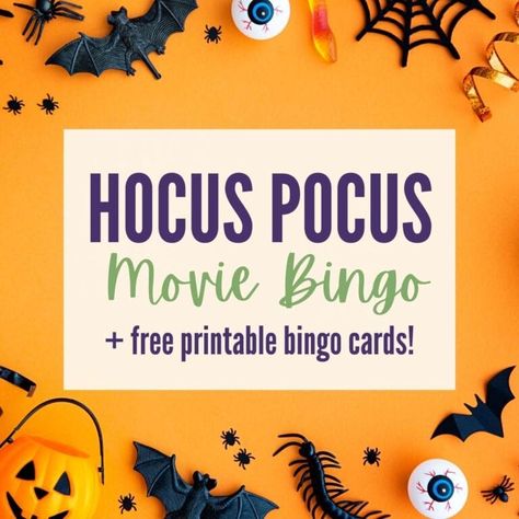 Hocus Pocus Printable, Movie Bingo, Movie Dinner, Easy Halloween Party Food, Free Printable Bingo Cards, Hocus Pocus Movie, Hocus Pocus Party, Relationship Things, Bingo Night