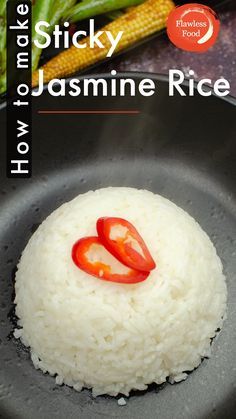 Jasmine Sticky Rice, Rice To Water Ratio, Jasmine Rice Recipes, Custard Tarts, Cooking Jasmine Rice, Tarts Recipe, Perfect Rice, Black Bowl, Sushi Recipes