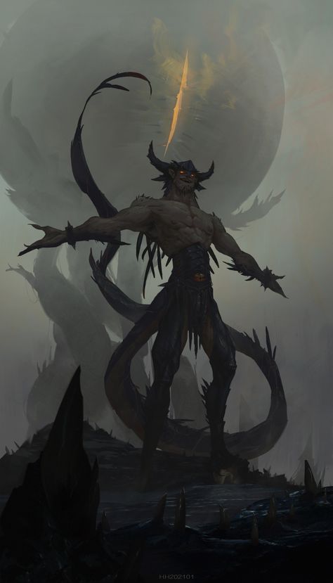 ArtStation - T28, LI HH Mob Boss Art, Demon Design Character Concept, Fantasy Demon Art, Fantasy Monster Art, Demon Concept Art, Demonic Art, Demon Artwork, Shadow Demon, Dream Demon