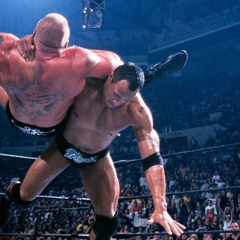 The Rock vs. Brock Lesnar: SummerSlam 2002 | Brock Lesnar, Dwayne Johnson, WWE World Championship | The Rock and Brock Lesnar clashed for the WWE Championship at #SummerSlam 2002! | By WWE | Facebook Kay Flock, Godzilla Monsters, All Godzilla Monsters, Wwe World, Brock Lesnar, Dwayne Johnson, Now And Forever, World Championship, Godzilla