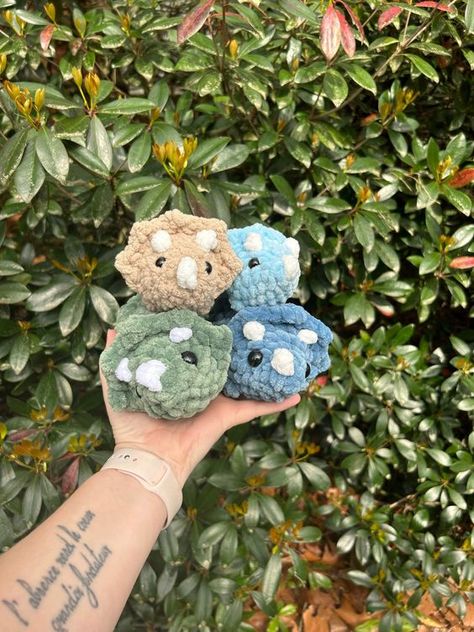 Family of triceratops plushies Crochet toys patterns free amigurumi #crochettoyspatternsfreeamigurumi #crochet #crochettoy #crochetpattern #crochetpatterns 1.284 Crochet Triceratops Free Pattern, Triceratops Crochet Pattern Free, Crochet Stitch Free Pattern, Toys Quotes, Free Patterns For Crochet, Crochet Triceratops, Plushies Crochet, Crochet Family, Crochet Dino