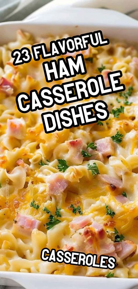 Discover 23 flavorful ham casserole dishes that are perfect for family meals! Try these easy, delicious recipes—click for mouthwatering ideas! Ham Casserole Recipes Leftover, Leftover Ham Recipes Casseroles, Ham Casserole Recipes, Ham Casserole, Leftover Ham Recipes, Leftover Ham, Ham Recipes, Easy Delicious Recipes, Easy Delicious