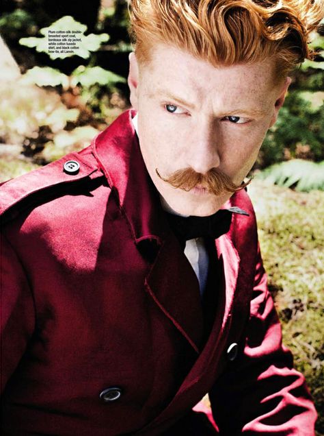 Francois Verkerk Francois Verkerk, Beard Styles Haircuts, Groom Hair Styles, Moustache Style, Ginger Models, Redhead Makeup, Redhead Men, 50s Hairstyles, Mustache Styles