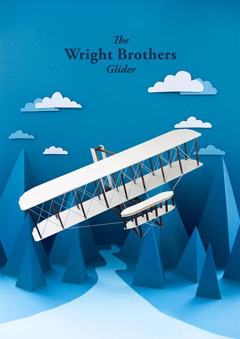 Wright Brothers Plane, Craft Illustration, Airplane Poster, The Wright Brothers, Model Airplanes Kit, Kids Hero, Wright Brothers, Paper Illustration, Inventors