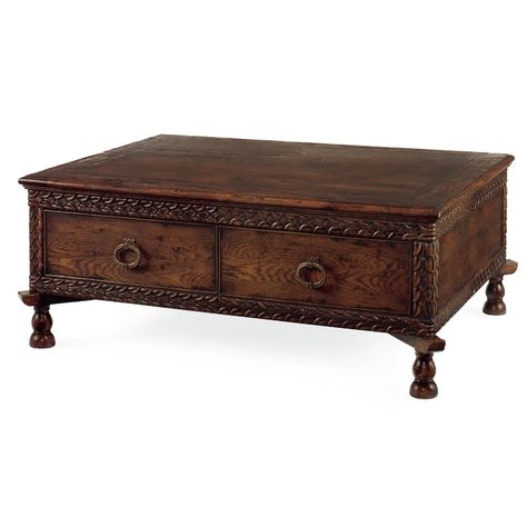 Century Marbella and Chateau Lyon Solid Wood Coffee Table with Storage | Perigold Parks Furniture, Solid Wood Coffee Table, Living Room Collections, Wood Coffee Table, Rectangular Coffee Table, Table Ideas, Living Room Coffee Table, Coffee Table With Storage, Cocktail Table