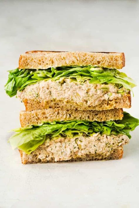 Tuna Mayo Sandwich, Best Tuna Sandwich, Tuna Sandwich Recipes, Tuna Fish Sandwich, How To Make Tuna, Salad Appetizer Cups, Mediterranean Breakfast, Tuna Mayo, Tuna Sandwich