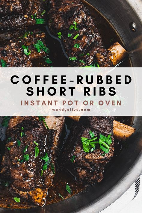 Coffee Braised Short Ribs, Beef Short Ribs Recipe, Coffee Rub, Beef Short Rib Recipes, Short Ribs Recipe, Lamb Dishes, Backyard Grilling, Ribs Recipe, Short Rib