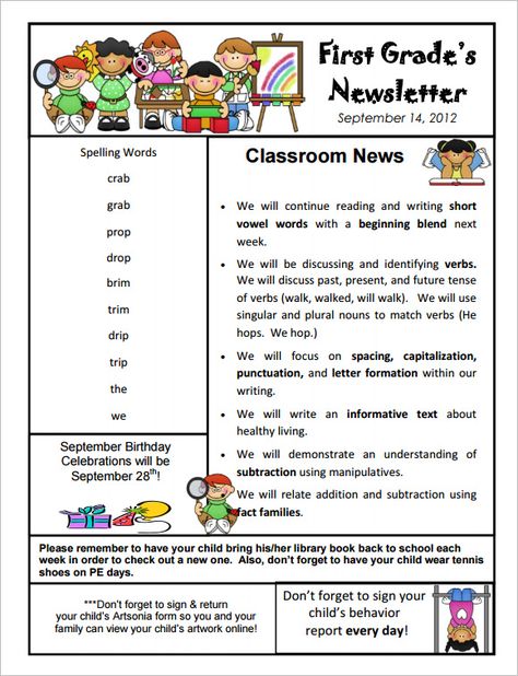 9+ Kindergarten Newsletter Templates - Free Sample, Example, Format Preschool Newsletter Ideas Early Childhood, News Letter Template Free, Preschool Welcome Letter, Elementary School Newsletter Template, School Newsletters, School Newsletter Template Free, Class Newsletter Template, Teacher Letters, Teacher Newsletter Template