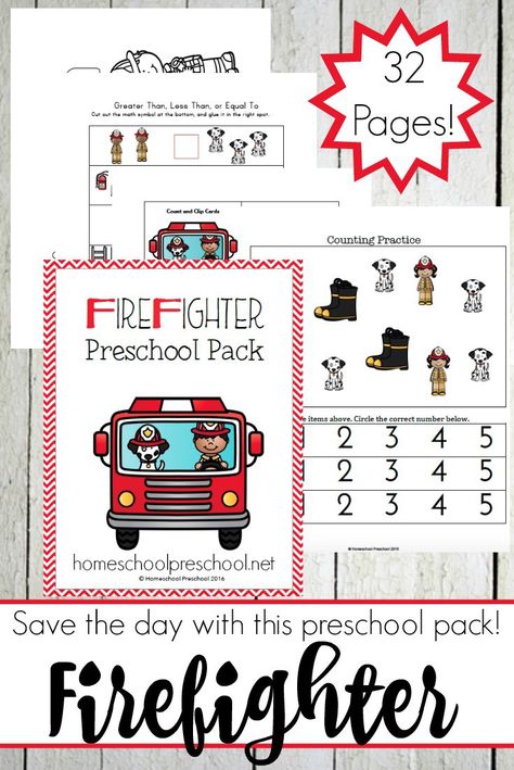 Your little ones will love this Free Firefighter Preschool Printable Learning Pack from Homeschool Preschool. Inside this 30-page fireman printable, you’ll find the following activities: Handwriting practice pages Letter identification Beginner math Beginning sounds and more!   Click here for... Truck Activities, Community Helpers Theme, Community Helpers Preschool, Homeschool Printables, Community Helpers, Preschool Printable, Math Methods, Free Homeschool, Free Preschool