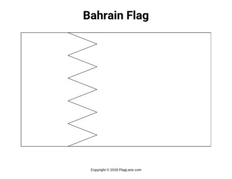 Free printable Bahrain flag. Download it from https://flaglane.com/coloring-page/bahrain-flag/ Preschool Concepts, Bahrain Flag, Pirate Flags, Flag Drawing, Flag Images, Flag Printable, Paper Clip Art, Flag Coloring Pages, Coloring Worksheets