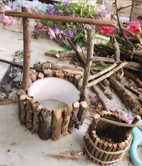 Garden Houses Ideas, Tre Kunst, Taman Diy, Fairy Garden Doors, Fairy Garden Kit, Garden Kids, Fairy Garden Furniture, Jardim Diy, Garden Houses