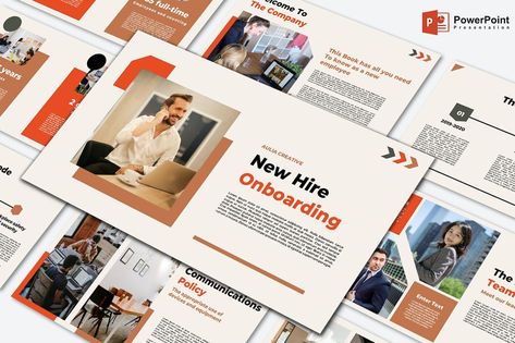 New Hire Onboarding Presentation Template PowerPoi New Hire Onboarding, Plan Graphic, Advertisement Template, Ad Template, Template Presentation, New Employee, Art Typography, Meet The Team, Inspiration Art