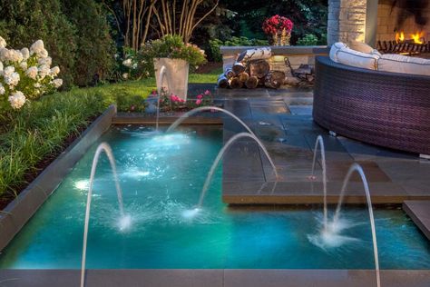 Amazing Plunge Pool Gallery | Swimming Pool Designs and Water Feature Ideas | HGTV Small Pools Backyard, Backyard Ideas For Small Yards, Children Swimming Pool, Custom Swimming Pool, Pool Picture, Backyard Pool Landscaping, Small Pools, Country Landscaping, Pool Design