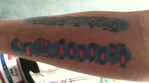 Tattoo-Kaleb and KOOPER.  My lil brother tat his kids names! Of course in FL GATOR colors! Gator Tattoo Cute, Florida Gator Tattoo Ideas, See Ya Later Alligator Tattoo, Small Gator Tattoo, Funny Alligator Tattoo, Kids Names, Kid Names, Of Course, Tattoo Quotes