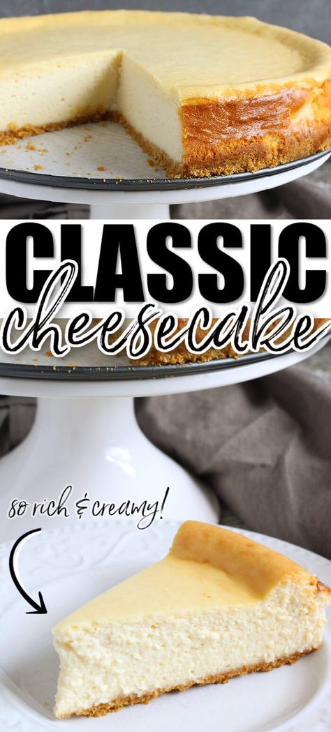 Best Cheesecake Recipe Cream Cheesecake Recipes, Best Cheesecake Recipe, Sour Cream Cheesecake, Frozen Cheesecake, Cheesecake Recipes Classic, Family Desserts, Cream Cheesecake, Classic Cheesecake, Best Cheesecake