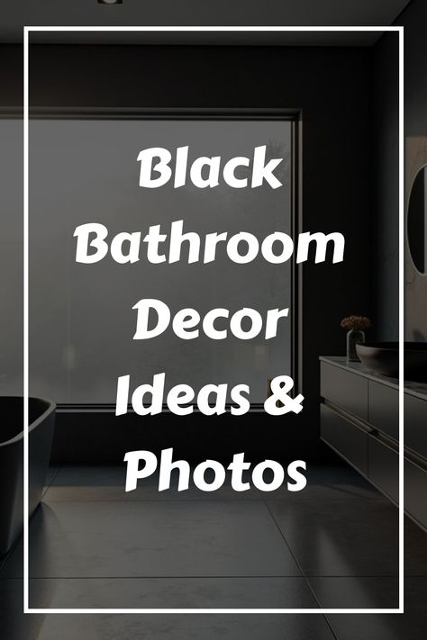 Black Bathroom Decor Ideas & Photos Black Contemporary Bathroom, Dark Gothic Bathroom Ideas, Black Shower Tile Bathroom, Cheetah Bathroom Ideas, Bathroom With Black Toilet, Black Wall Bathroom Small Spaces, Bathroom With Black Accent Wall, Bathroom Interior Dark, Black And White Interior Design Modern