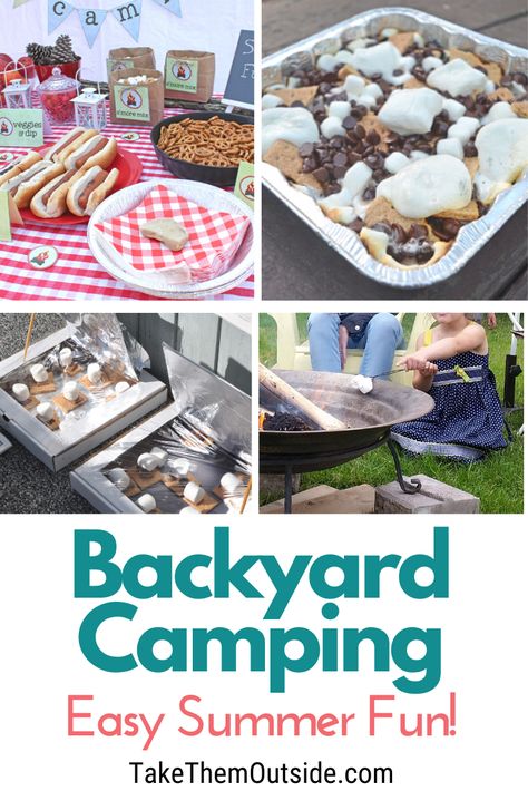 Backyard Camping Ideas, Backyard Campout, Outdoor Camping Shower, Indoor Camping, Camping Snacks, Backyard Activities, Backyard Camping, Snacks To Make, Camping Birthday