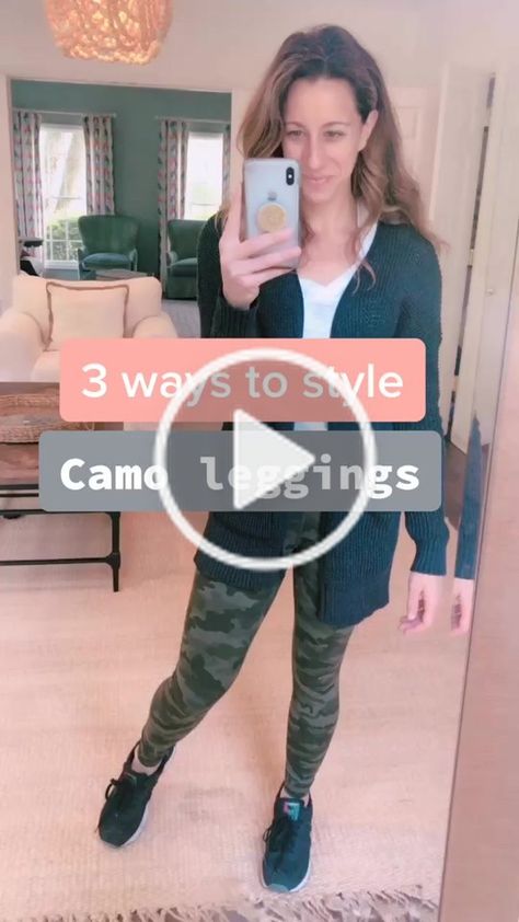 carpoolcloset(@carpoolcloset) on TikTok: 3 ways to style Camo leggings #styletips #styleideas #athleisure #casualstyle #momuniform #howtostyle #camoprint Camo Lulu Leggings, How To Style Camo Leggings, Mom Uniform, Lulu Leggings, What Should I Wear, Camo Leggings, Green Camo, Camo Print, How To Style