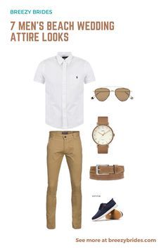 Beach Wedding Male Outfit, Male Beach Wedding Attire Guest, Beach Wedding Guest Outfit Men Casual, Summer Beach Wedding Outfit Guest Men, Mens Beach Wedding Attire Shorts, Mexico Wedding Guest Outfit Men, Smart Beach Wear Outfit Ideas, Men’s Beach Wedding Outfit, Male Beach Wedding Attire