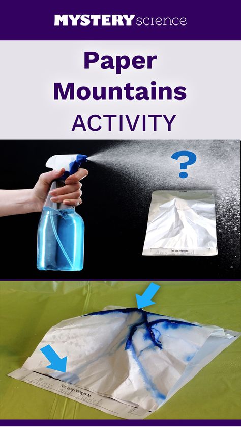 Science Activities For Elementary, Activities For Elementary Kids, Paper Mountains, Earth Science Activities, Mystery Science, Kids Part, 4th Grade Science, Science Activity, 6th Grade Science