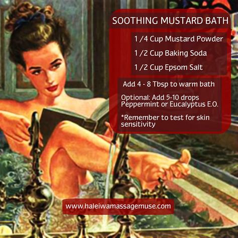 Diy Mustard, Lomilomi Massage, Mustard Bath, Infant Massage, Massage Training, Homemade Beauty Recipes, Massage Clinic, Industrial Age, Bath Recipes