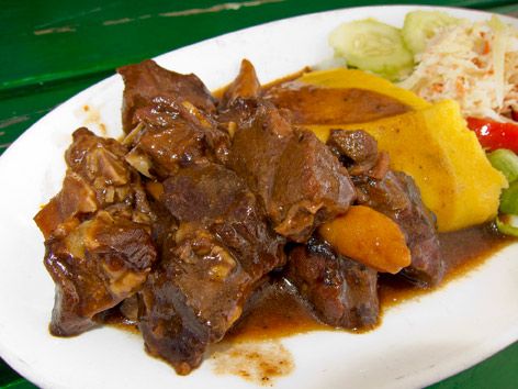 What exciting food to eat in Antigua? Do you love exotic dishes? Check out this intriguing source of protein (without fat!) called "Goat Water". Goat Water Recipe, Goat Water, Caribbean Food, Recipe Cookbook, National Dish, Seasoned Rice, Hearty Stews, Water Recipes, Caribbean Recipes