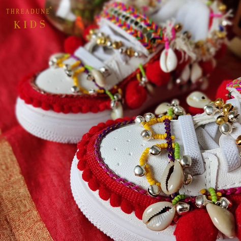 #client Diaries Customized Shoes The most adorable customization we did this navratri. For the most beautiful and adorable 5yr old girl . Adding the complete festive edit all colors ,ghungroos,shells ,threadwork give the complete wedding and festive vibe . What else you wished for ✨ DM/WHATSAPP FOR ORDERS 7693020905 Visit our offline store THREADUNE 19/1 Pushpak Apartment(BASEMENT) Opposite Jall Sabha grah South Tukoganj 452001 Indore (Madhya Pradesh) 7693020905 #threadune #han... Apartment Basement, Client Diaries, Customized Shoes, Madhya Pradesh, Custom Shoes, Indore, All The Colors, Basement, Most Beautiful