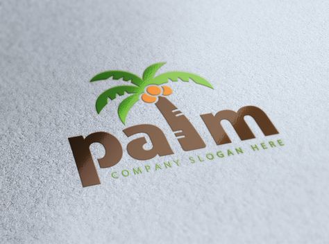 Palm Logo by Creative Dezing on @creativemarket Dates Logo Palm, Palm Logo Design, Ajwa Dates, Palm Tree Logo, Palm Logo, Logo Personal, Vegetarian Nutrition, Fresh Logo, Gift Logo