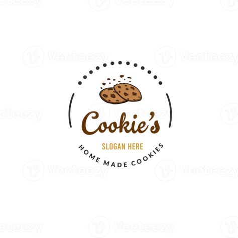 Cookies Business, Choco Cookies, Cookies Logo, Cookie Vector, Cartoon Cookie, Cookies Branding, Inspiration Logo Design, Cookie Business, Graphic Design Brochure