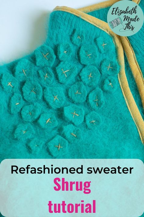 Sweater Refashion Diy Upcycling, Shrug Ideas, Shrug Tutorial, Diy Shrug, Fix Bra, Cut Hoodies, Shrunken Sweater, How's It Going, Sweatshirt Makeover