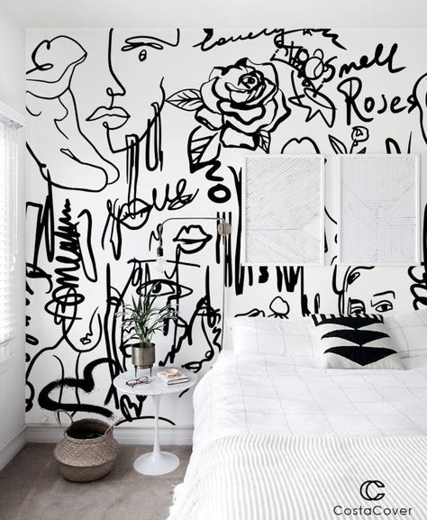 This Wallpaper item by CostaCover has 378 favorites from Etsy shoppers. Ships from Hallandale, FL. Listed on May 7, 2023 Female Faces, Studio Wall, Salon Suites, Hallway Bathroom, Minimalist Line Art, Kitchen Hallway, Peel And Stick Vinyl, Black And White Wallpaper, Vinyl Paper