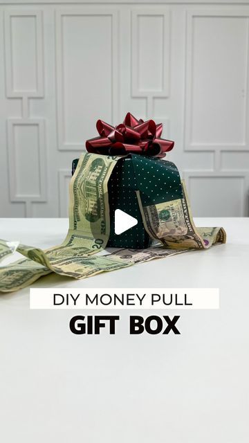 Pull Money Box Gift, Kleenex Box Crafts, Money Box Diy, Cash As A Gift, Wrapping Money, Cash Wrap, Cash Gifts, Money Flowers, Gift Wrapping Techniques