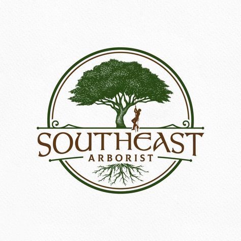 Tree Arborist Arborist Logo, Tree Service Logo, Hand Drawn Logo Design, Organic Logo Design, Real Estate Logo Design, Tree Logos, Hand Drawn Logo, Tree Service, Service Logo