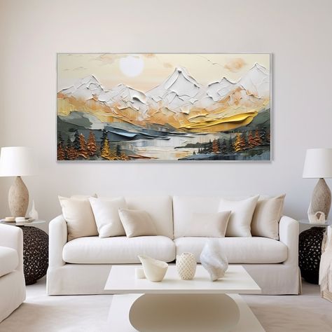 Original Snow Mountain Oil Painting Large Abstract Landscape Textured 3D Knife Art Living Room Bedroom Wall Decor Custom Modern Wall Art Mountain Oil Painting, Knife Art, Bedroom Wall Decor, Snow Mountain, Art Living Room, Large Abstract, Texture Painting, Living Room Art, Landscape Painting