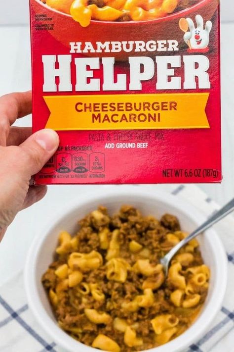 Easy Instant Pot Hamburger Helper (From a Box!) - Margin Making Mom® Hamburger Helper In Crockpot, Crock Pot Hamburger Helper, Pasta In Instant Pot, Instant Pot Hamburger Helper, Hamburger In Crockpot, How To Cook Hamburgers, Cooking Box, Instapot Meals, Ninja Cooking System Recipes