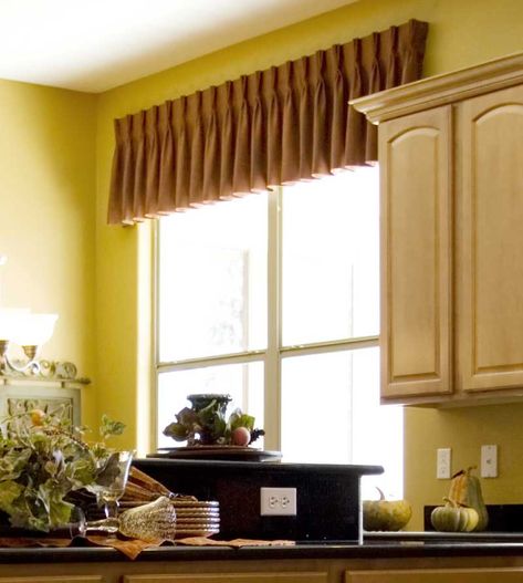 7 Unique and Custom Pinch Pleat Valance Ideas How To Make A Valance, Valance Ideas, Custom Valances, Kitchen Valances, Custom Drapery, Paisley Fabric, Drapery Rods, Custom Window Treatments, Drapery Hardware