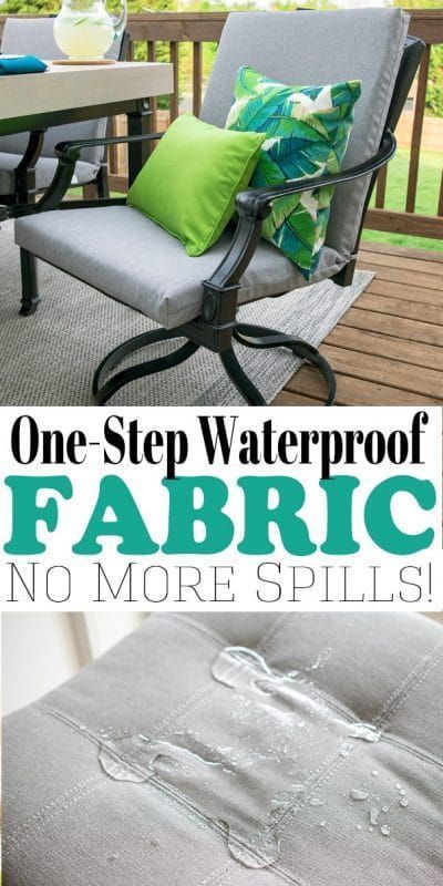 Are you tired of trying solutions for various spills? Did you know that you can make fabric waterproof by spraying it with a waterproof spray for fabric?! If you’ve ever wondered how to waterproof fabric, today’s tutorial will show you how in one simple step! How To Waterproof Fabric, Waterproof Spray, Fabric Spray, Tired Of Trying, Diy Cushion, Patio Cushions, Upholstered Fabric, Crescent Rolls, Diy Outdoor Furniture