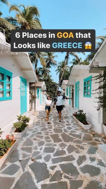 THINGS IN GOA 🌴 on Instagram: "We bet you didn’t know this.Greece in Goa ? OMG! Save this for your next trip 📌 Cr : @beingroamers We often go to Goa to chill, enjoy and party with our friends but what if i tell you that we have got you some amazing places that gives Greece vibes. Well, you heard it right. Even we were so mesmerised when we found these places and trust us guys, these are some amazing places to stay, enjoy the best sunsets view, food and get yourself clicked. #northgoa #goapar Greece Vibes, Goa Trip, Travel India Beautiful Places, Goa Travel, Travel Destinations In India, India Travel Places, Travel Life Hacks, Travel Creative, Travel Infographic