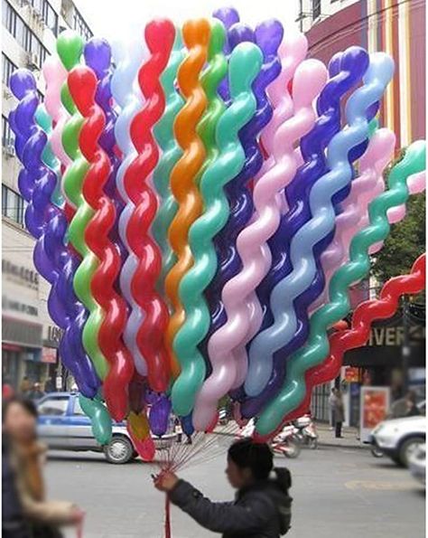 Amazon.com: FUNPRT 40 Inches Latex Spiral Balloons 100 Count Assorted Boys Girls Birthday Party Balloons : Toys & Games Spiral Balloons, Hiasan Perkahwinan, Birthday Decorations Kids, Inflatable Toy, Hiasan Bilik, Birthday Party Balloon, Party Toys, Long Balloons, Wedding Balloons