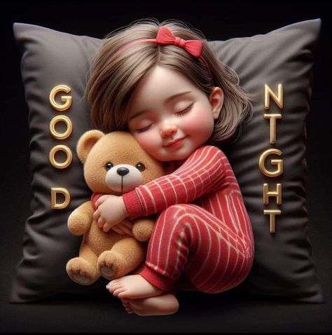 Good Night Baby, Good Night Funny, Good Night Flowers, Cute Good Morning Quotes, Cute Images With Quotes, Good Night Greetings, Night Images, Photo To Cartoon, Baby Clip Art