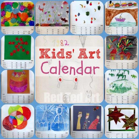 I made this when I was 5! My mother still has it as a precious keepsake and I actually remember making it. A great Gift that Kids can Make this Christmas! Homemade Calendar, Calendar Craft, Calendar Ideas, Calendar Gifts, Art Calendar, Kids Calendar, Kids Artwork, Cleaning Ideas, Art Kids