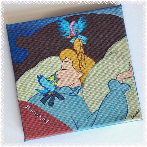 Painted this sleepy Cindy on canvas for the ✨giveaway✨ (❗️CLOSED❗️). This is just one of the prizes I’ll be giving away, I’ll post the rest… | Instagram Aesthetic Disney Painting, Money Paintings, Expressive Drawing, Disney Painting, Disney Canvas Art, Disney Canvas, Disney Paintings, Disney Fine Art, Cute Canvas Paintings